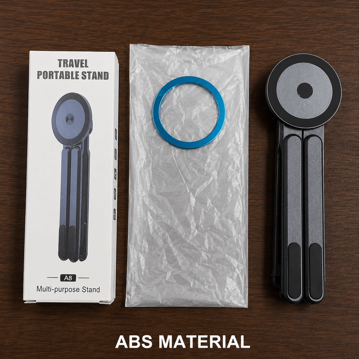 Magnetic Aluminum Stand – Universal for Phone, Tablet & Laptop, Also Doubles as Selfie Stick