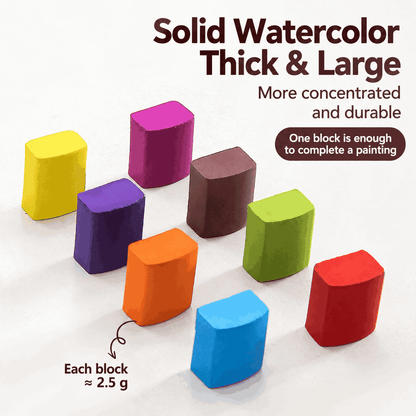 Kids Watercolor Book – 8 Colors, Water Pen Included, Washable, Doubles as Bookmarks