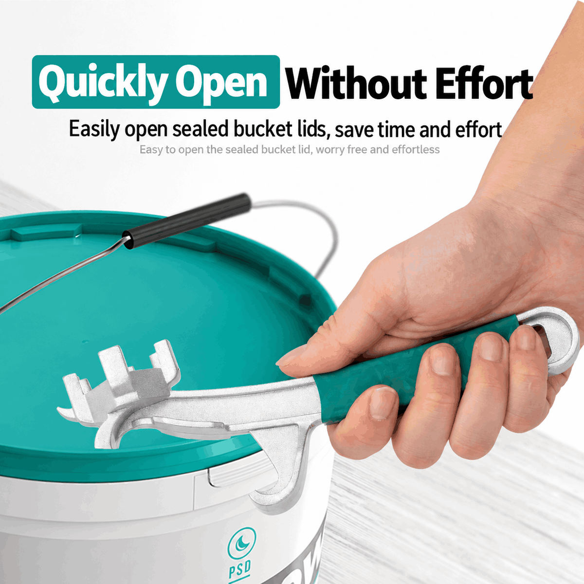 Aluminum Bucket Opener – Opens, Pries & Twists, Fits Paint & Chemical Buckets