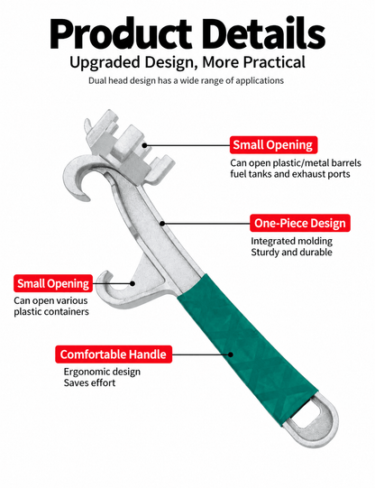 Aluminum Bucket Opener – Opens, Pries & Twists, Fits Paint & Chemical Buckets