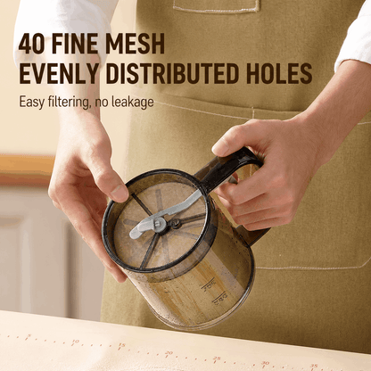 Semi-Automatic Sifter – Press to Sift, Easy for Flour & Spices