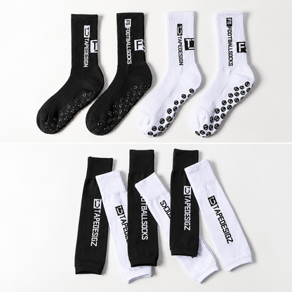 Knee-High Football Socks & Sleeve Set – Anti-Odor, Non-Slip