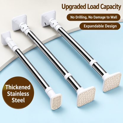 Tension Rod – No-Drill for Curtains & Clothes