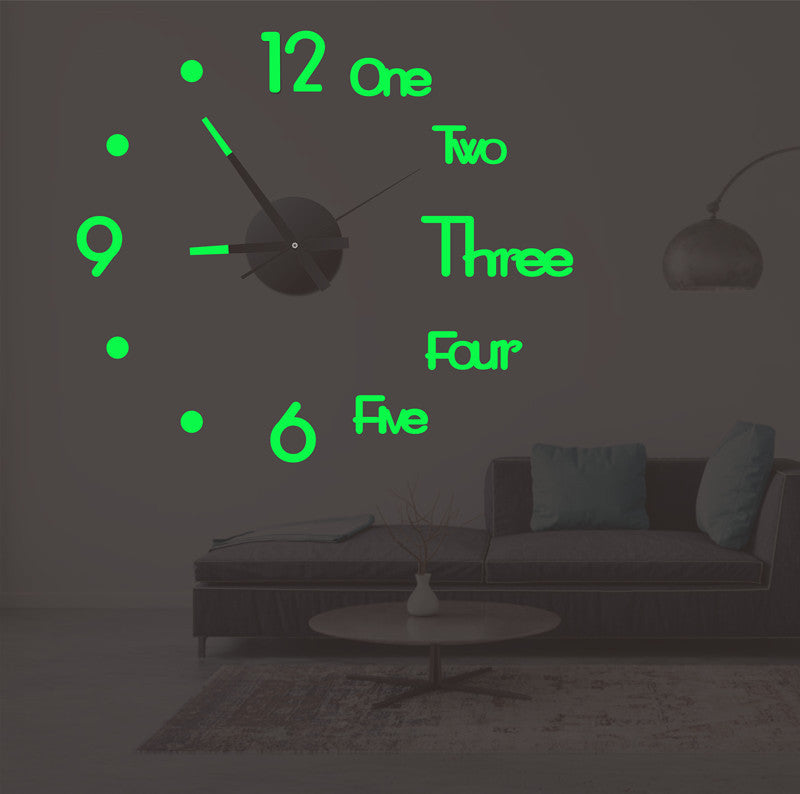 DIY Acrylic Wall Clock Sticker, Silent Minimalist Wall Clock for Living Room, Study & Bedroom