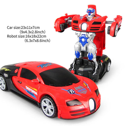 Electric Universal Deformation Police Toy Car (Need 3 AA batteries)