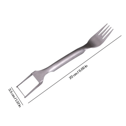 Watermelon Fork Slicer Cutter Slicer Tool, 2-in-1 Stainless Steel Fruit Cutter