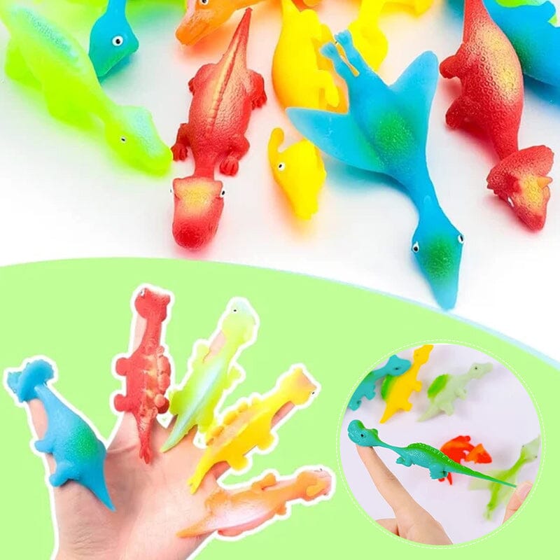 [10 PCS]Slingshot Dinosaur Finger Toys