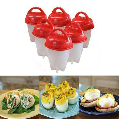 [6 PCS] Non-stick Silicone Egg Boiler