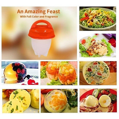 [6 PCS] Non-stick Silicone Egg Boiler