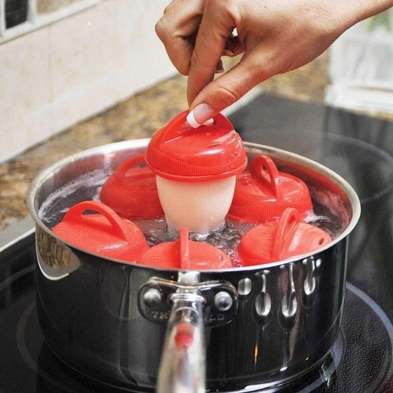 [6 PCS] Non-stick Silicone Egg Boiler