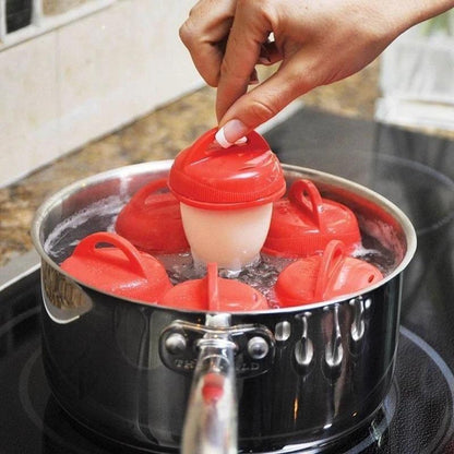 [6 PCS] Non-stick Silicone Egg Boiler
