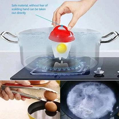 [6 PCS] Non-stick Silicone Egg Boiler
