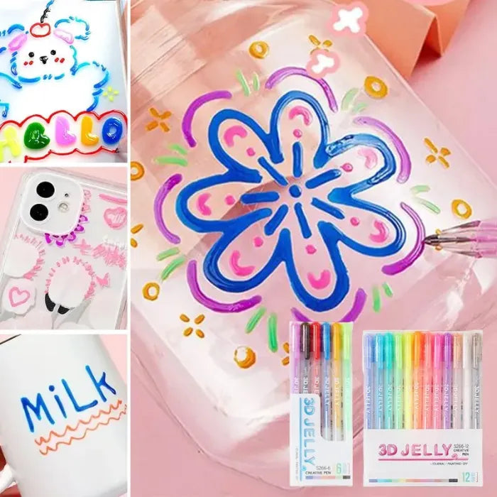 [6 PCS] 3D Jelly Pen
