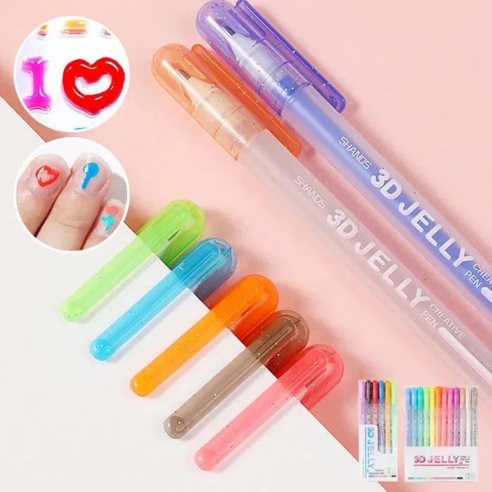 [6 PCS] 3D Jelly Pen