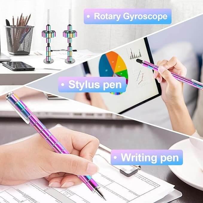 Decompression Magnetic Metal Pen, Multifunction Writing Magnet Ballpoint Pen-festivesl