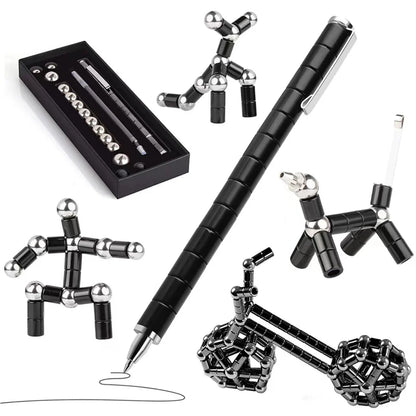 Decompression Magnetic Metal Pen, Multifunction Writing Magnet Ballpoint Pen-festivesl