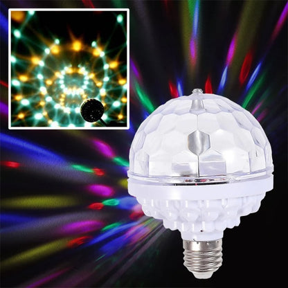 Colorful automatically rotating LED bulb