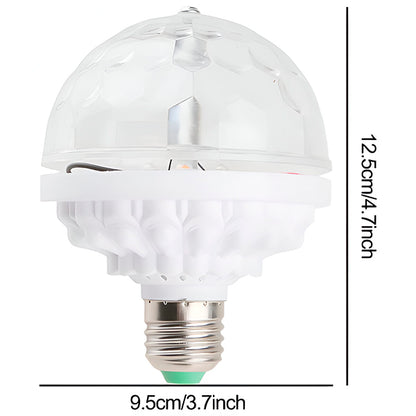 Colorful automatically rotating LED bulb