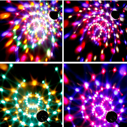 Colorful automatically rotating LED bulb