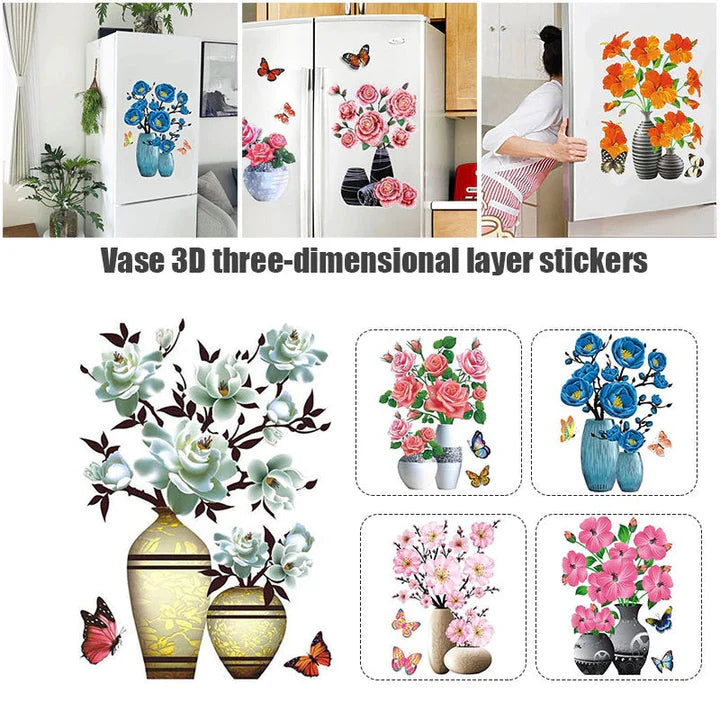 3D Flower Decorative Stickers