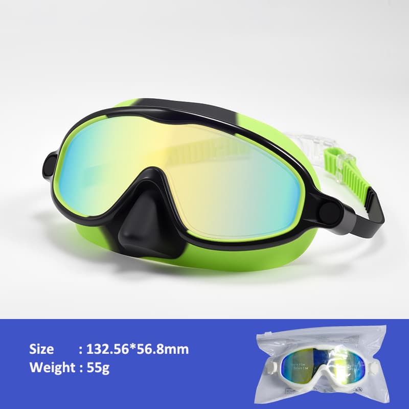 HD children's large frame waterproof and anti-fog swimming goggles