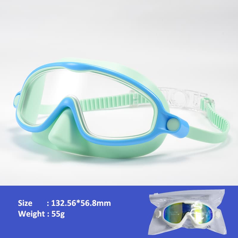 HD children's large frame waterproof and anti-fog swimming goggles
