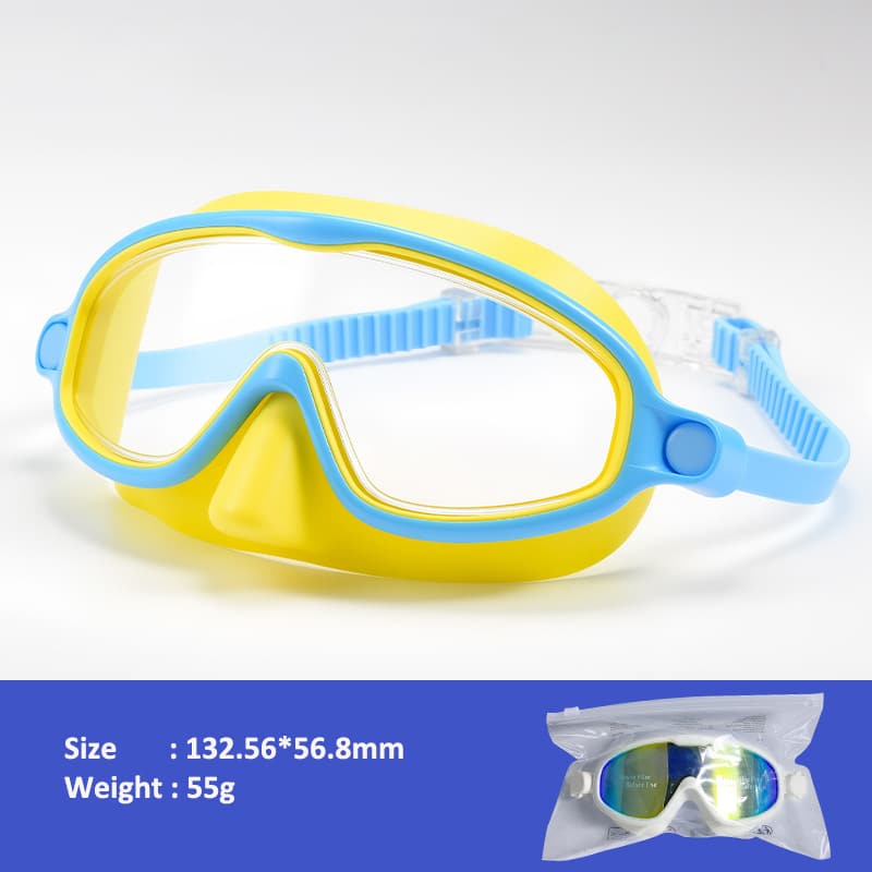 HD children's large frame waterproof and anti-fog swimming goggles
