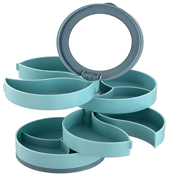 Rotatable multi-layer jewelry storage box