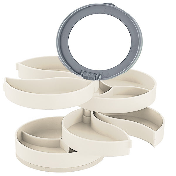 Rotatable multi-layer jewelry storage box