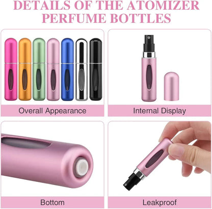 5ml perfume bottle, portable spray bottle, press the bottom to fill the perfume