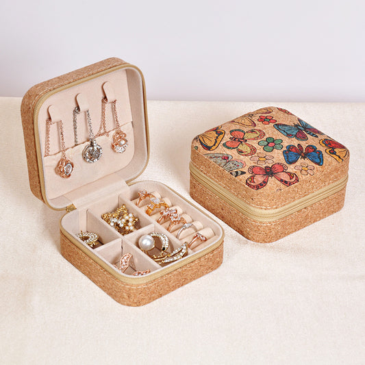Earring & Ring & Necklace Storage Box, Retro Pattern