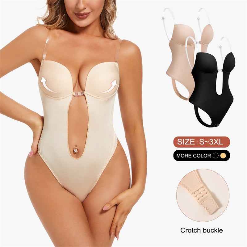 Backless Shaping Bodysuit Bra – Seamless One-Piece Slimming Underwear