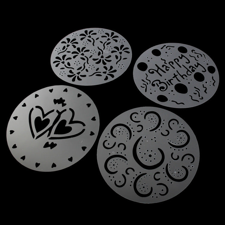 4-piece Cake Piping Stencil Set