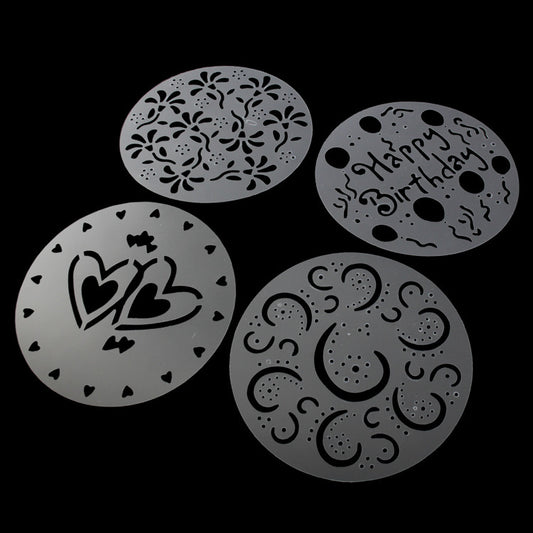 4-piece Cake Piping Stencil Set