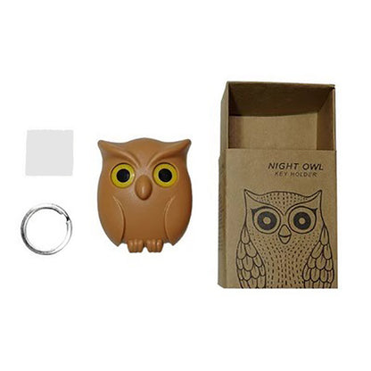 Owl-shaped magnetic key holder