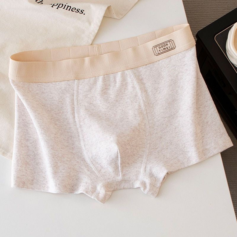 Men’s Light Color Pure Cotton Boxer Briefs – Soft & Breathable Underwear
