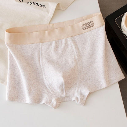 Men’s Light Color Pure Cotton Boxer Briefs – Soft & Breathable Underwear