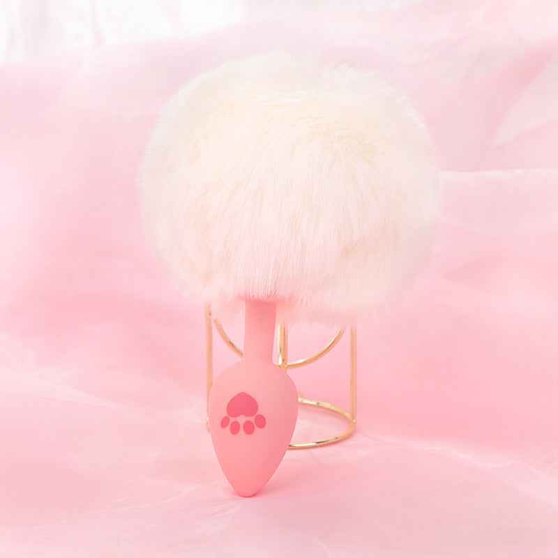 Plush tail silicone ornament