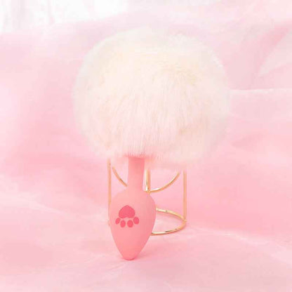 Plush tail silicone ornament