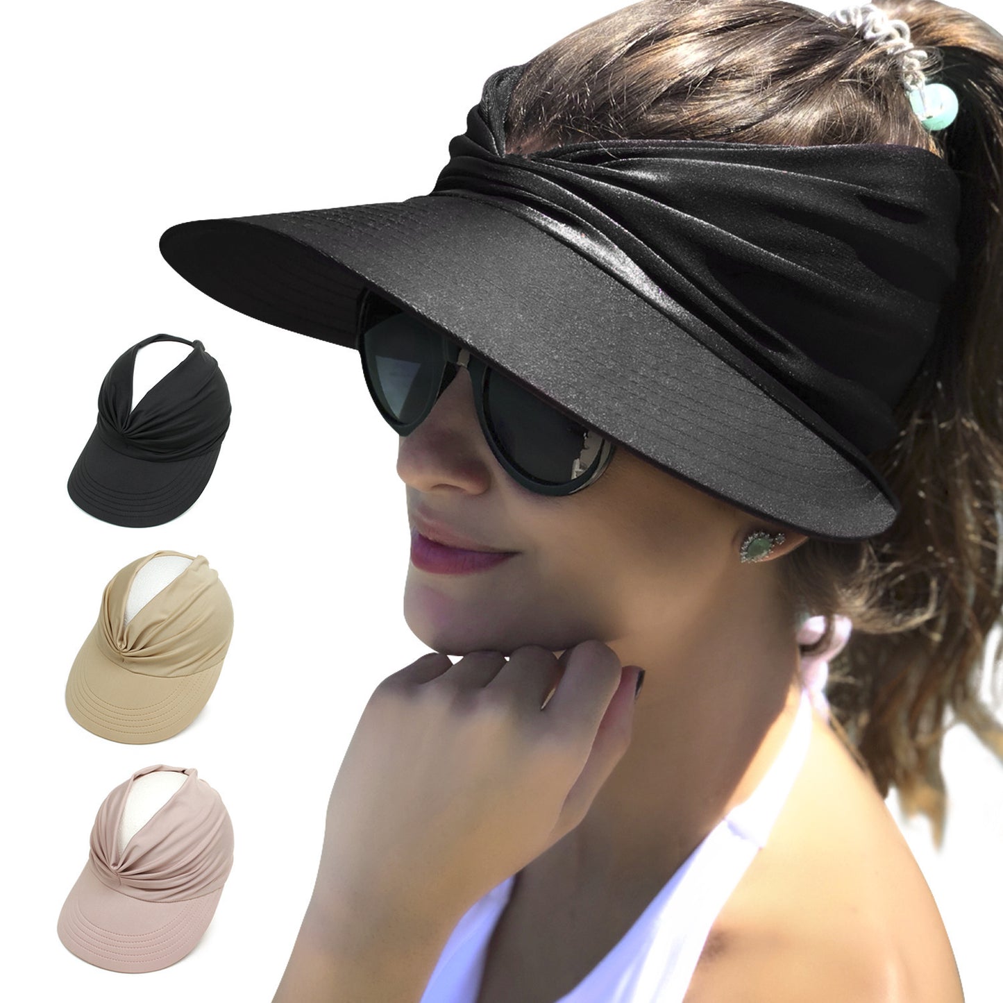 Women's Outdoor Sports Visor Hat、Beach Sun Protection Cap 🧢