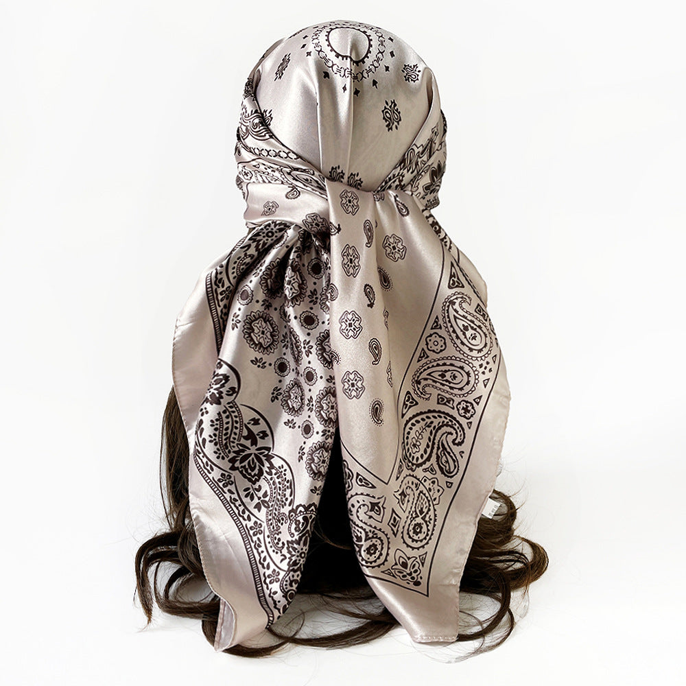 Paisley Print Shawl & Vintage Bandana Scarf – Popular Retro Western Square Scarf, 68×68cm