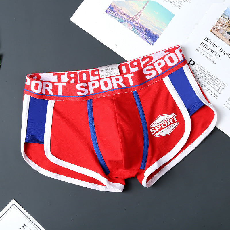 Men's Trendy Korean-Style Printed Cotton Boxer Briefs 🩳