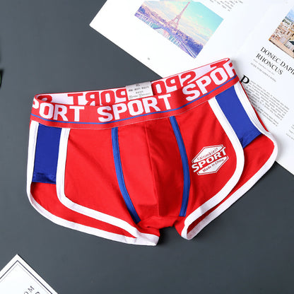 Men's Trendy Korean-Style Printed Cotton Boxer Briefs 🩳