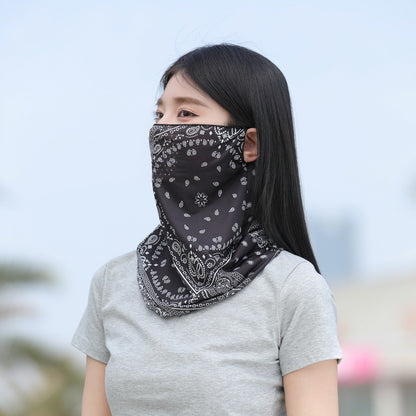 Unisex Outdoor ice silk mask with ventilation holes，motorcycle and bicycle riding head cover