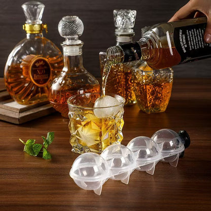 4-Cavity Round Ice Ball Mold