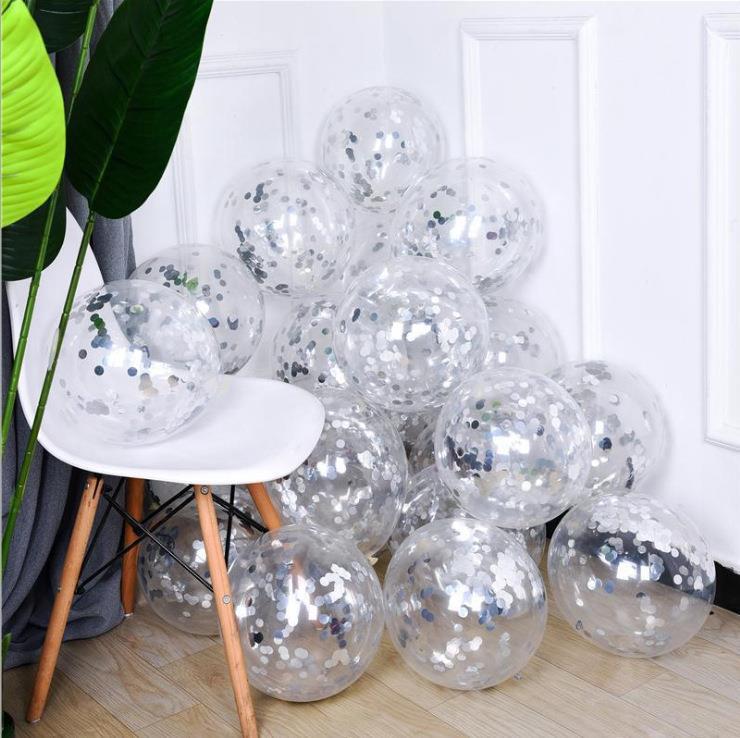 【50 Pcs】Rainbow Sequined Balloons, Durable Latex Material, Perfect for Birthdays, Weddings, Parties, and Various Occasions, Indoor and Outdoor Decoration