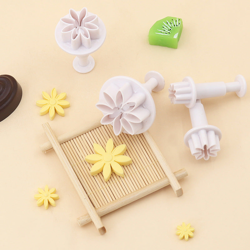 Spring-loaded cookie press tool
