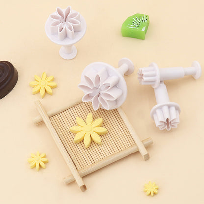 Spring-loaded cookie press tool