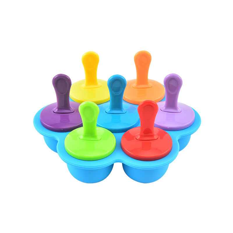 Kids DIY 7-Cavity Silicone Popsicle Mold