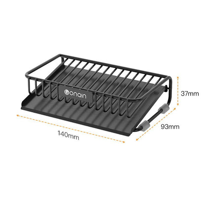 🧊Carbon Steel Countertop Drain Tray – Detachable & Easy to Clean, Rust-Resistant Carbon Steel, Sloped Drainage Prevents Pooling